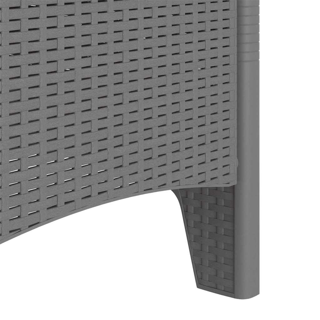 Garden Chair 4 pcs Light Grey Polypropylene