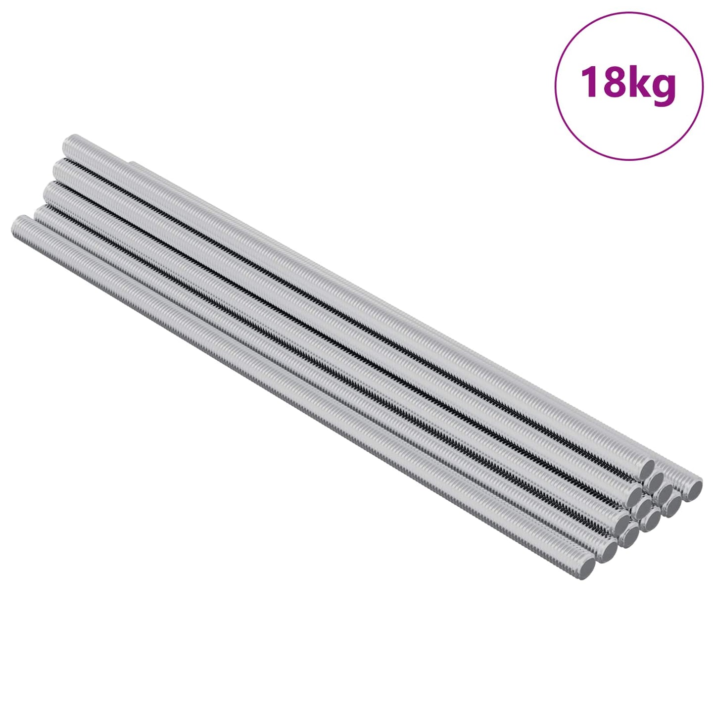 Threaded Rod 600 pcs Silver Steel