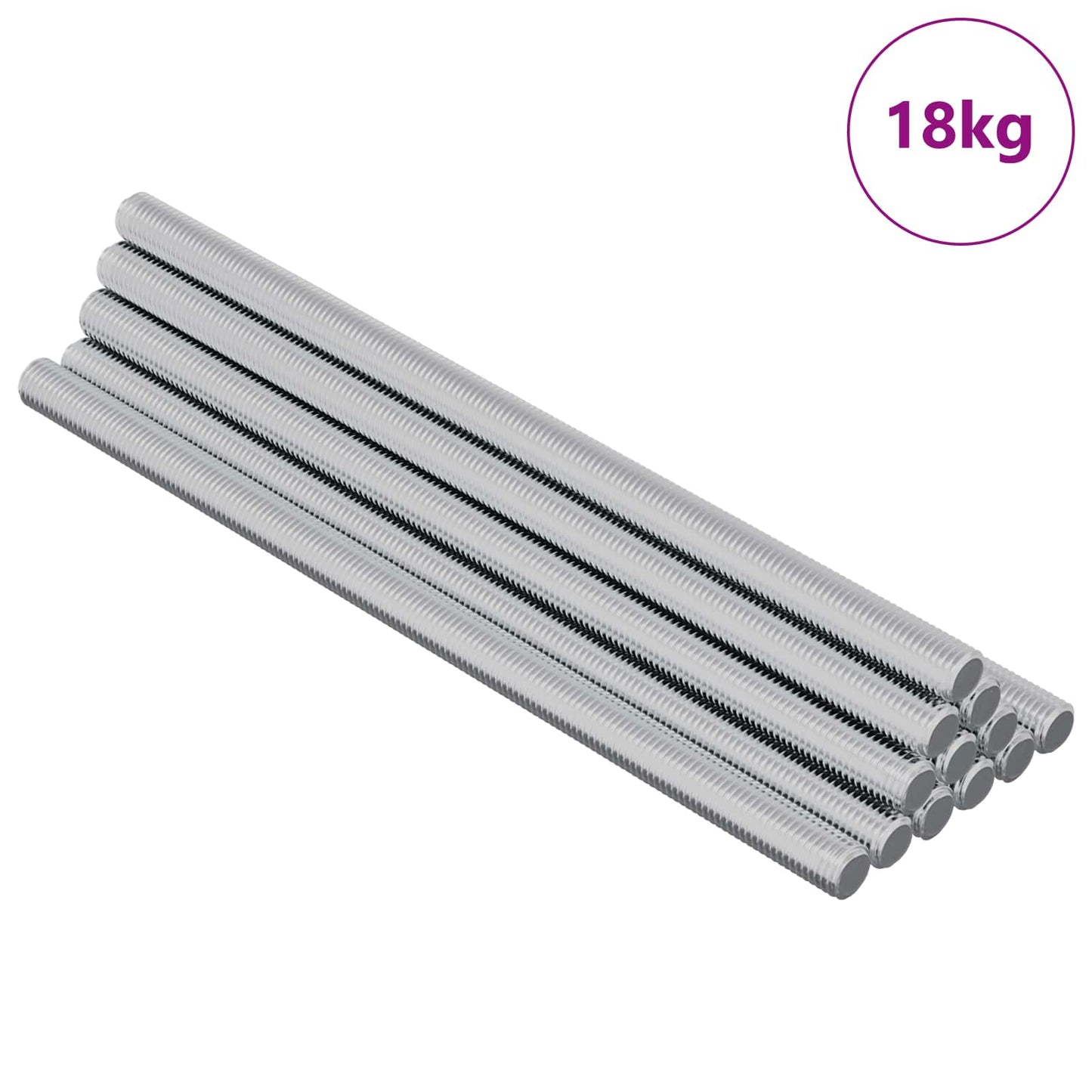 Threaded Rods 900 pcs Silver Metal