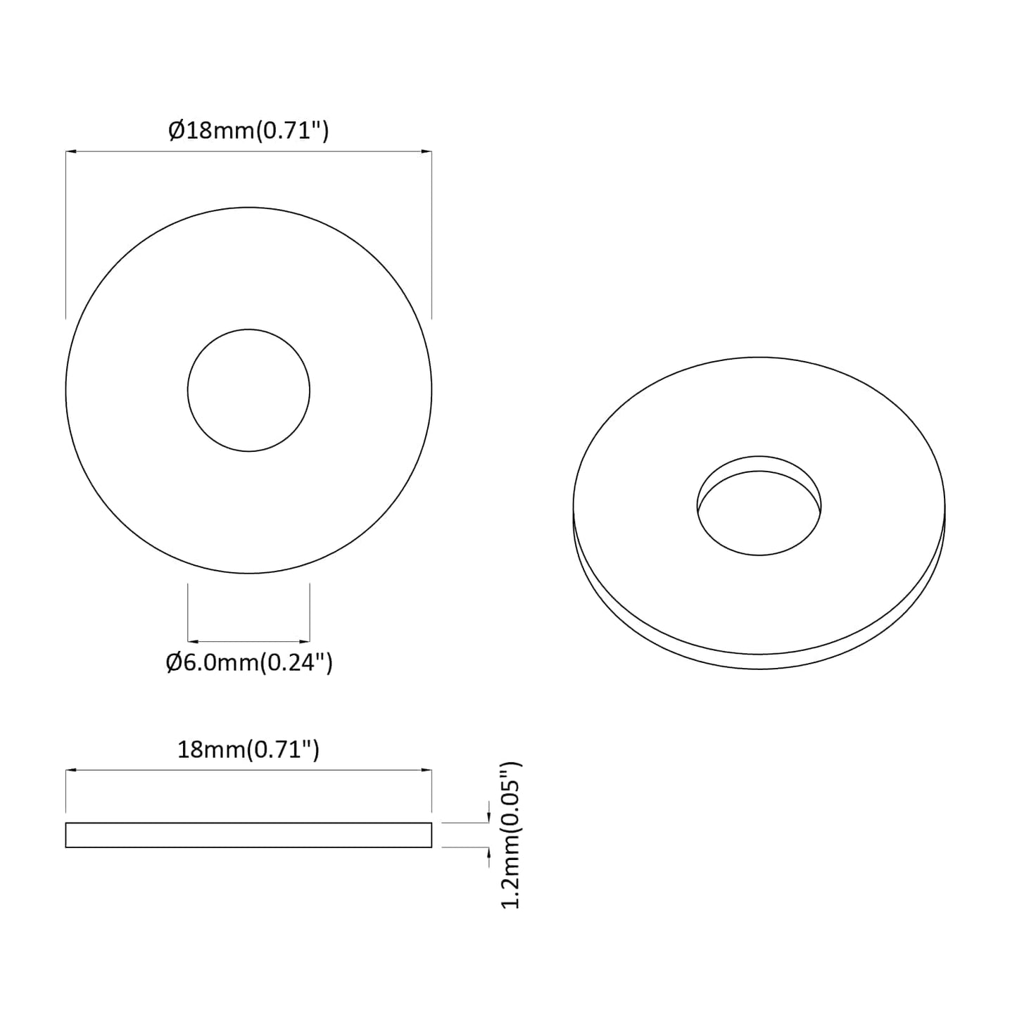 Washers 9000 pcs Silver Iron