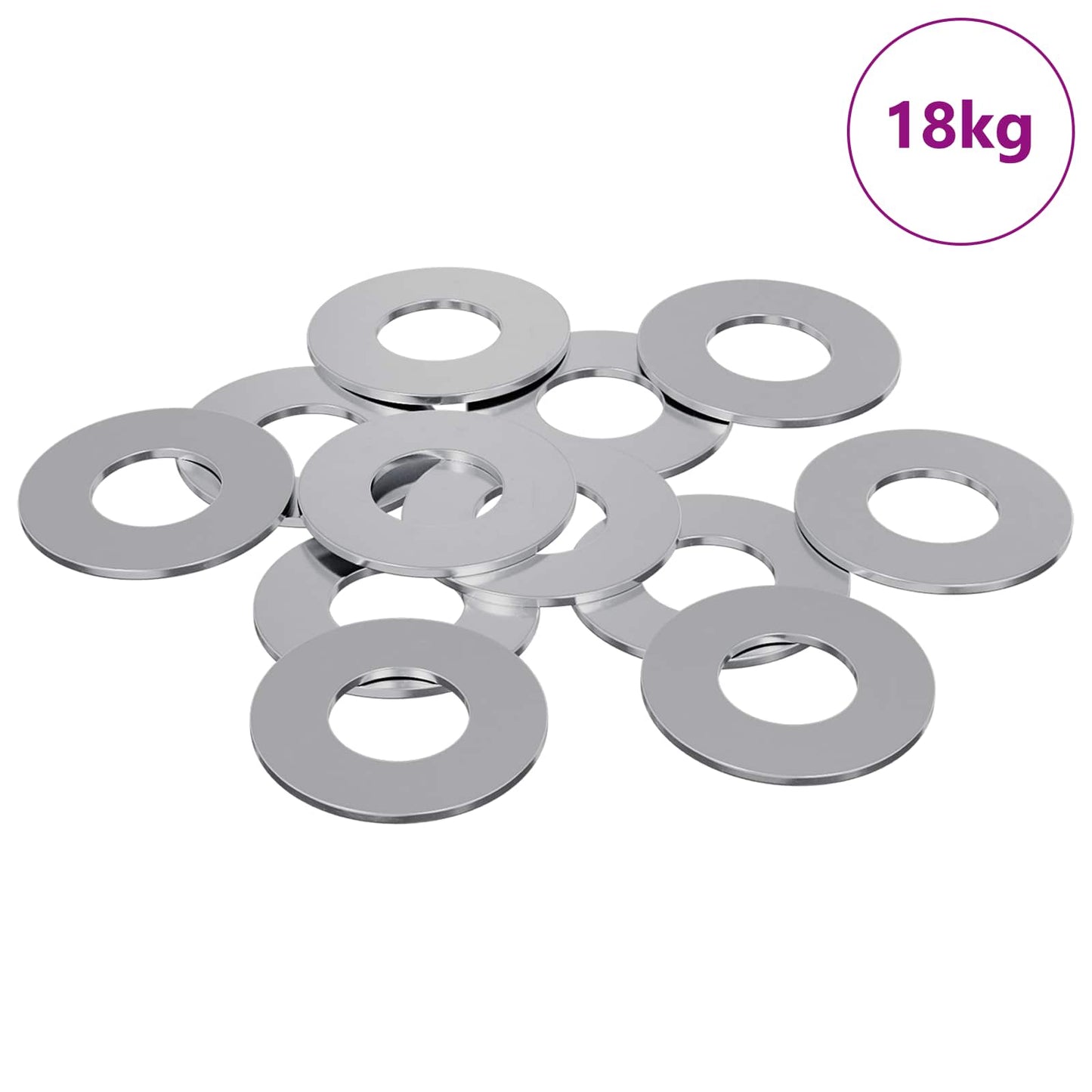 Washers 11842 pcs Silver Iron