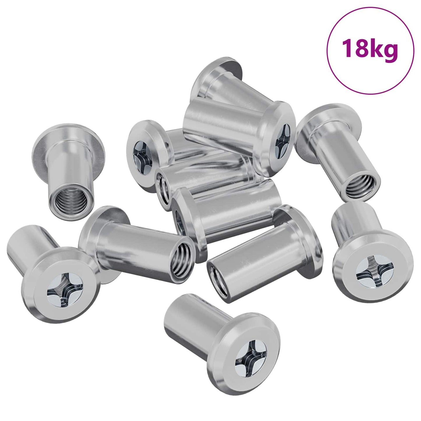 Lock Nut 3673 pcs Silver Steel
