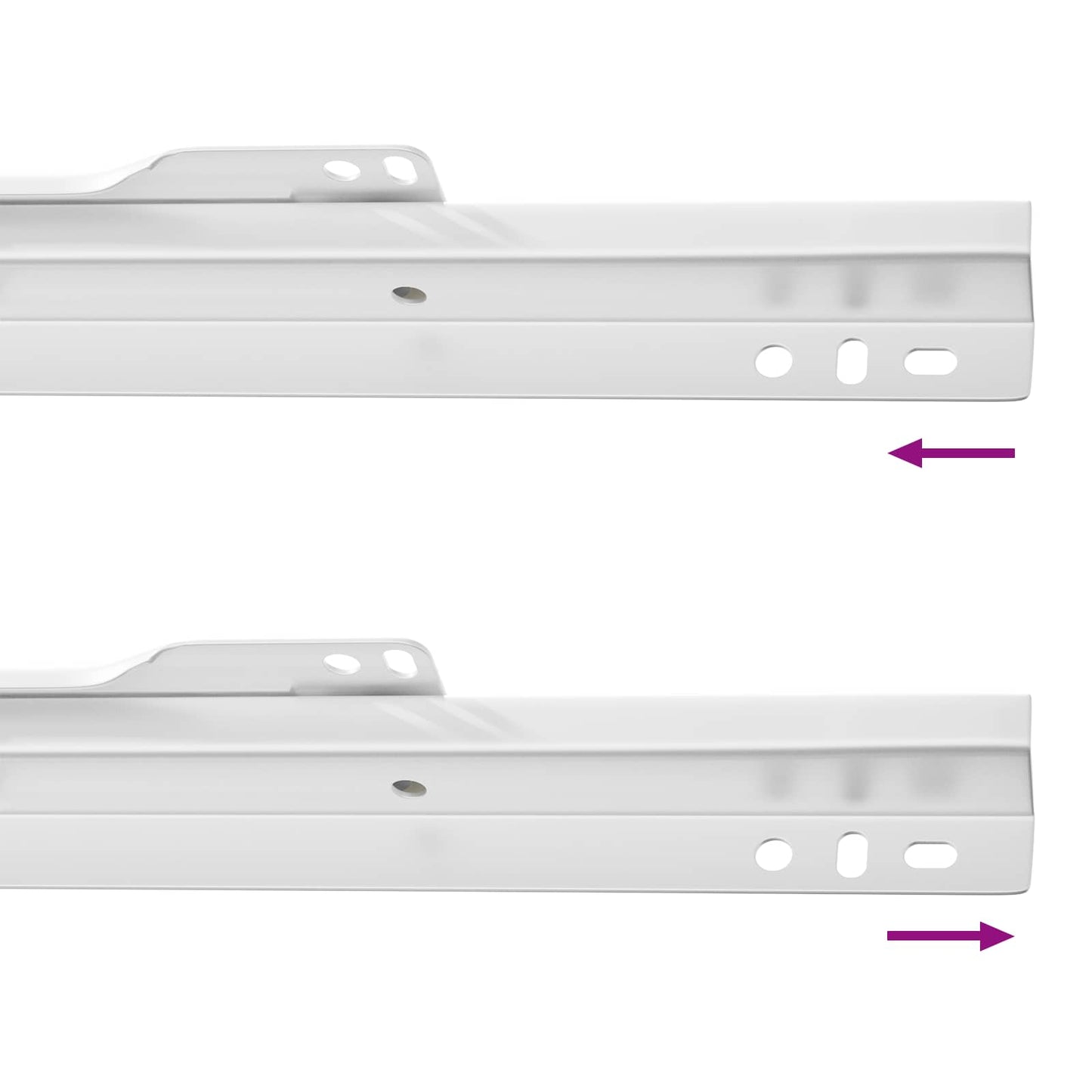 Drawer Slide 12 pcs White 300 mm Steel