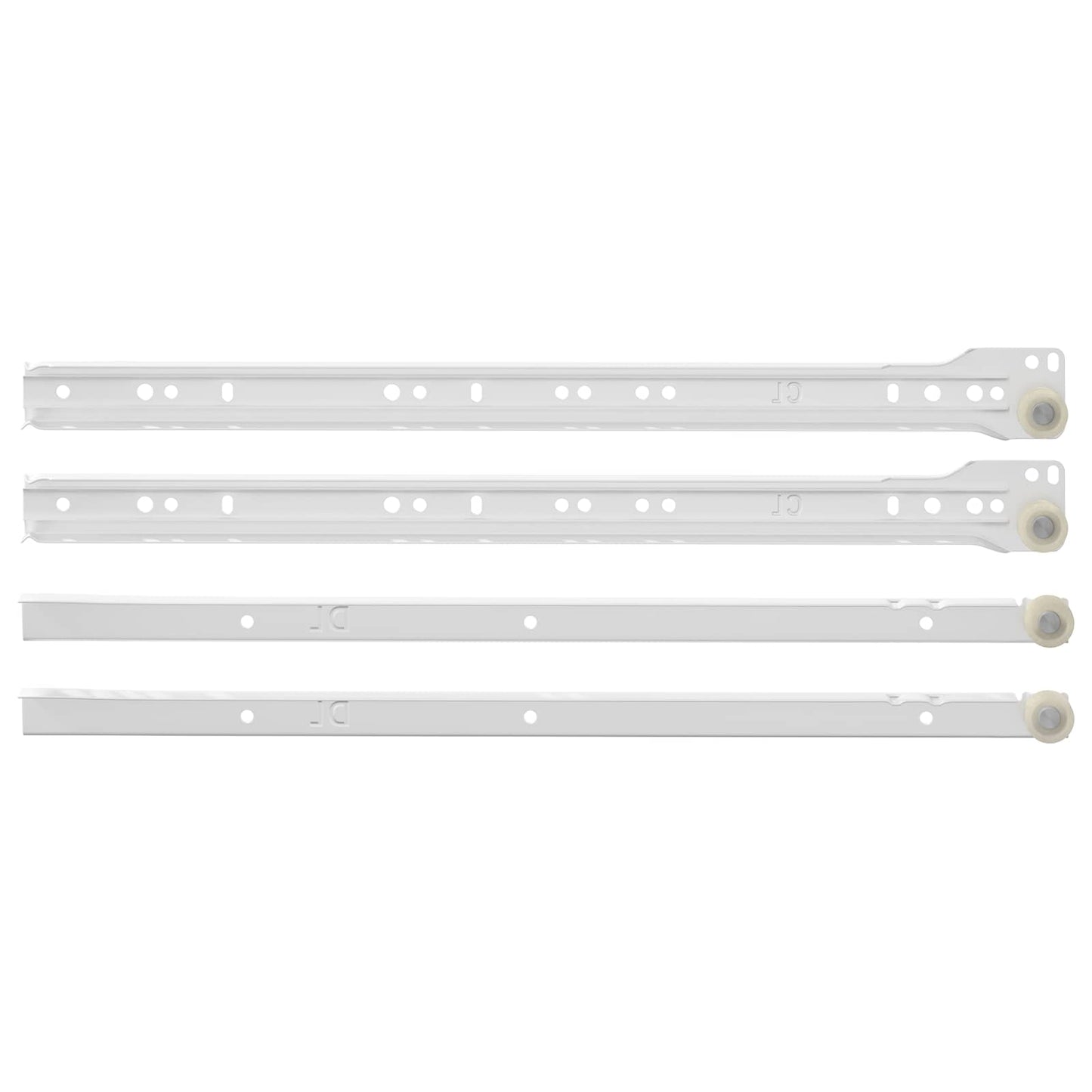 Drawer Slide 12 pcs White 400 mm Steel