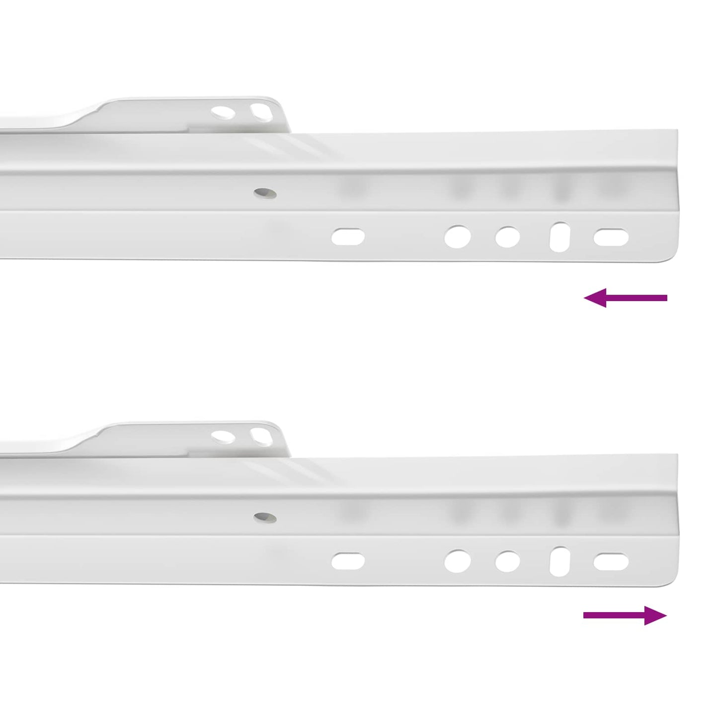 Drawer Slide 12 pcs White 400 mm Steel