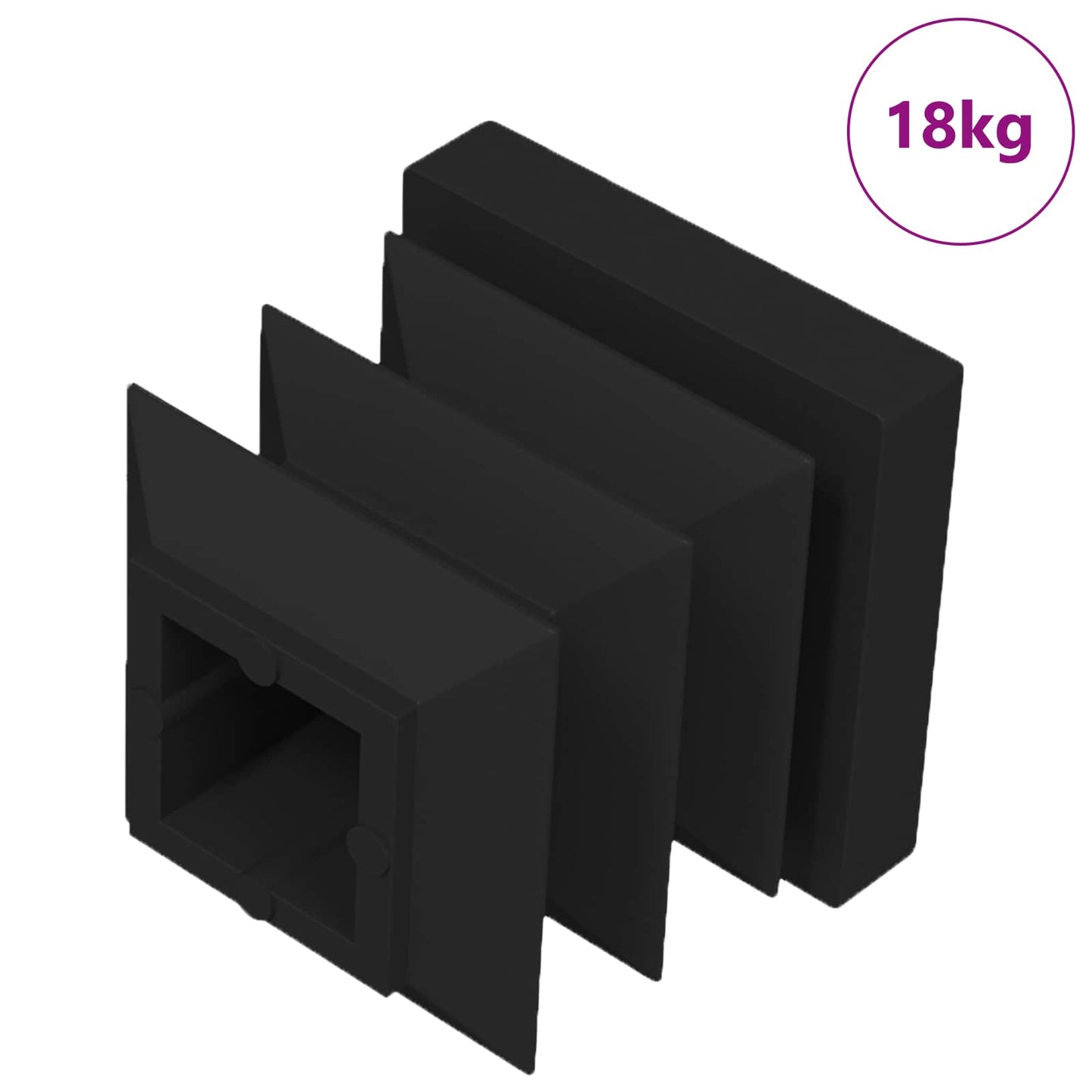 End Caps 10909 pcs Black 15 x 15 x 15 mm PP