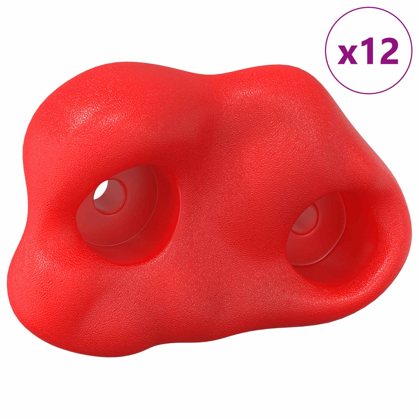 Climbing Hold 12 pcs Red 100 x 67 x 43 mm PP