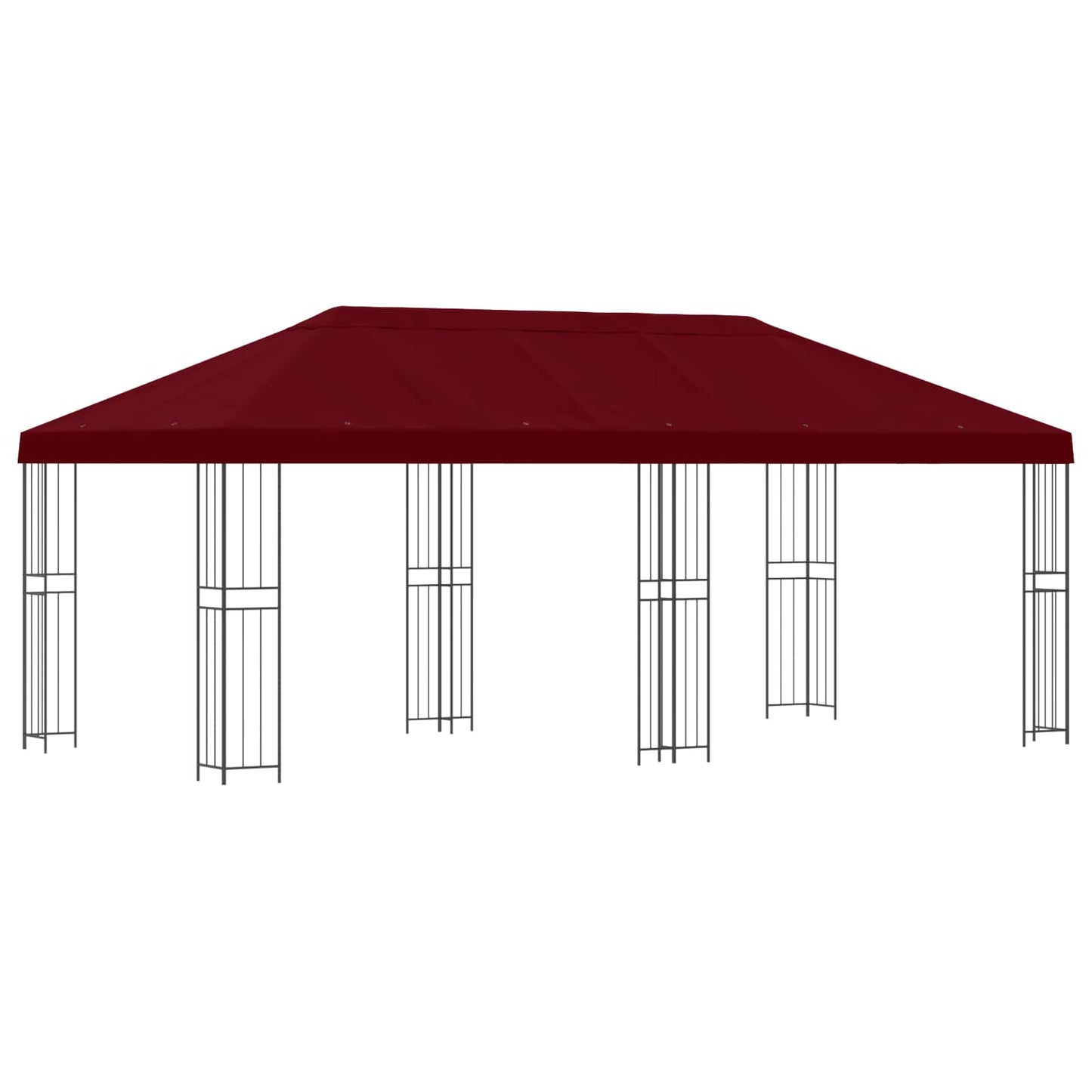 Garden Gazebo 6 x 3 m Burgundy Polyester and Steel 190 gsm