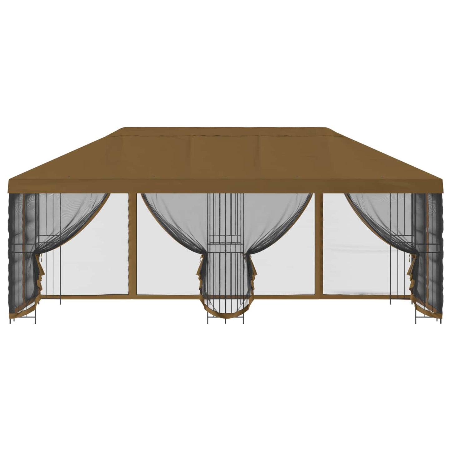 6 x 3 m Taupe Polyester and Steel 190 gsm