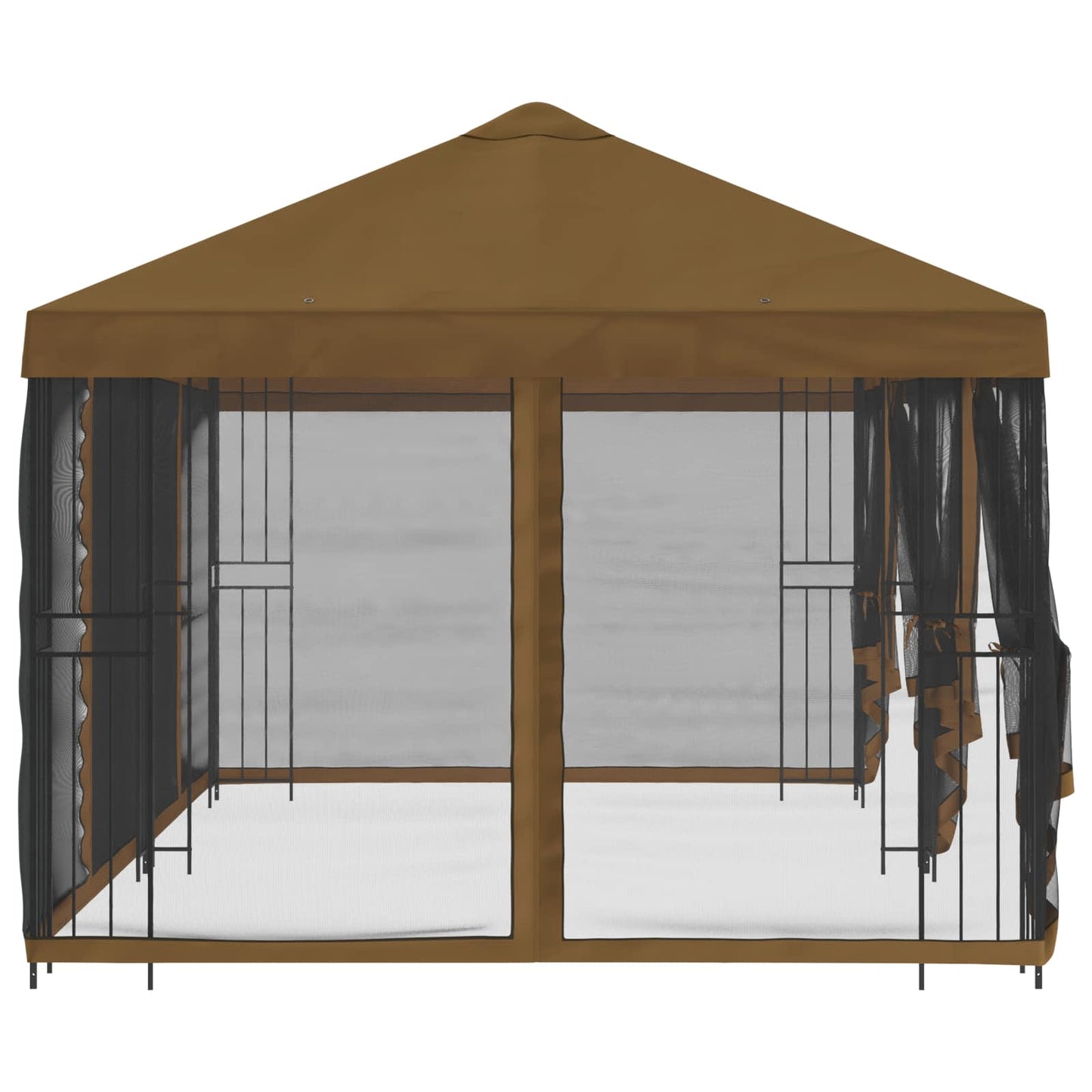 6 x 3 m Taupe Polyester and Steel 190 gsm