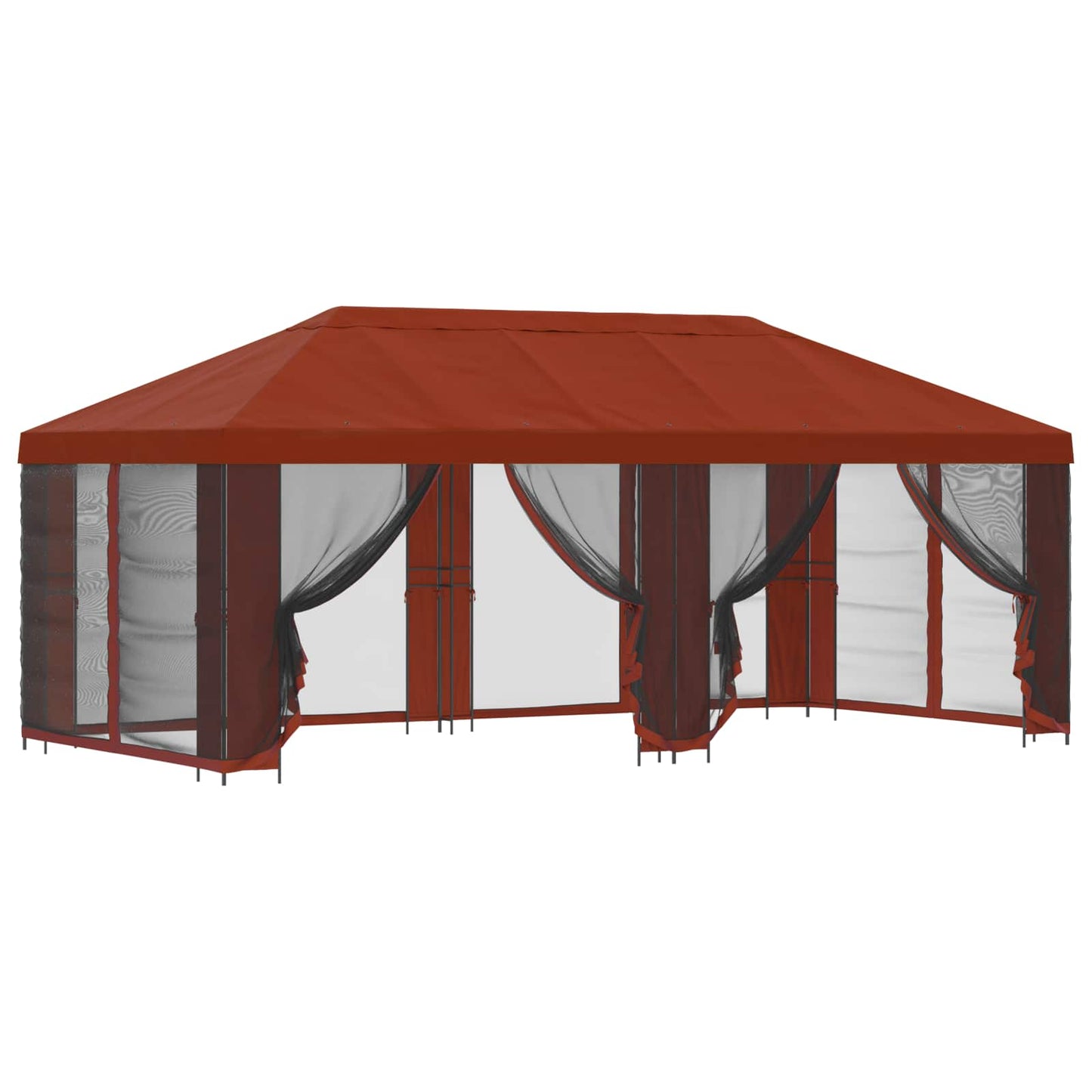 Garden Gazebo with Sidewalls 6 x 3 m Terracotta