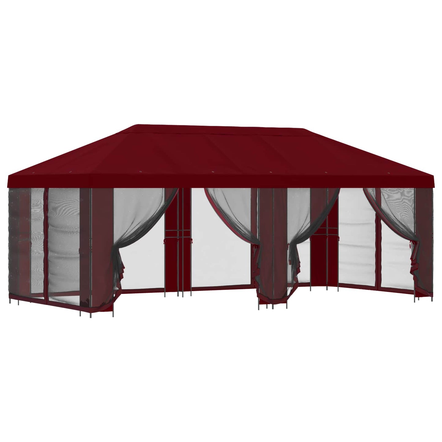 Garden Gazebo with Sidewalls 6 x 3 m Burgundy