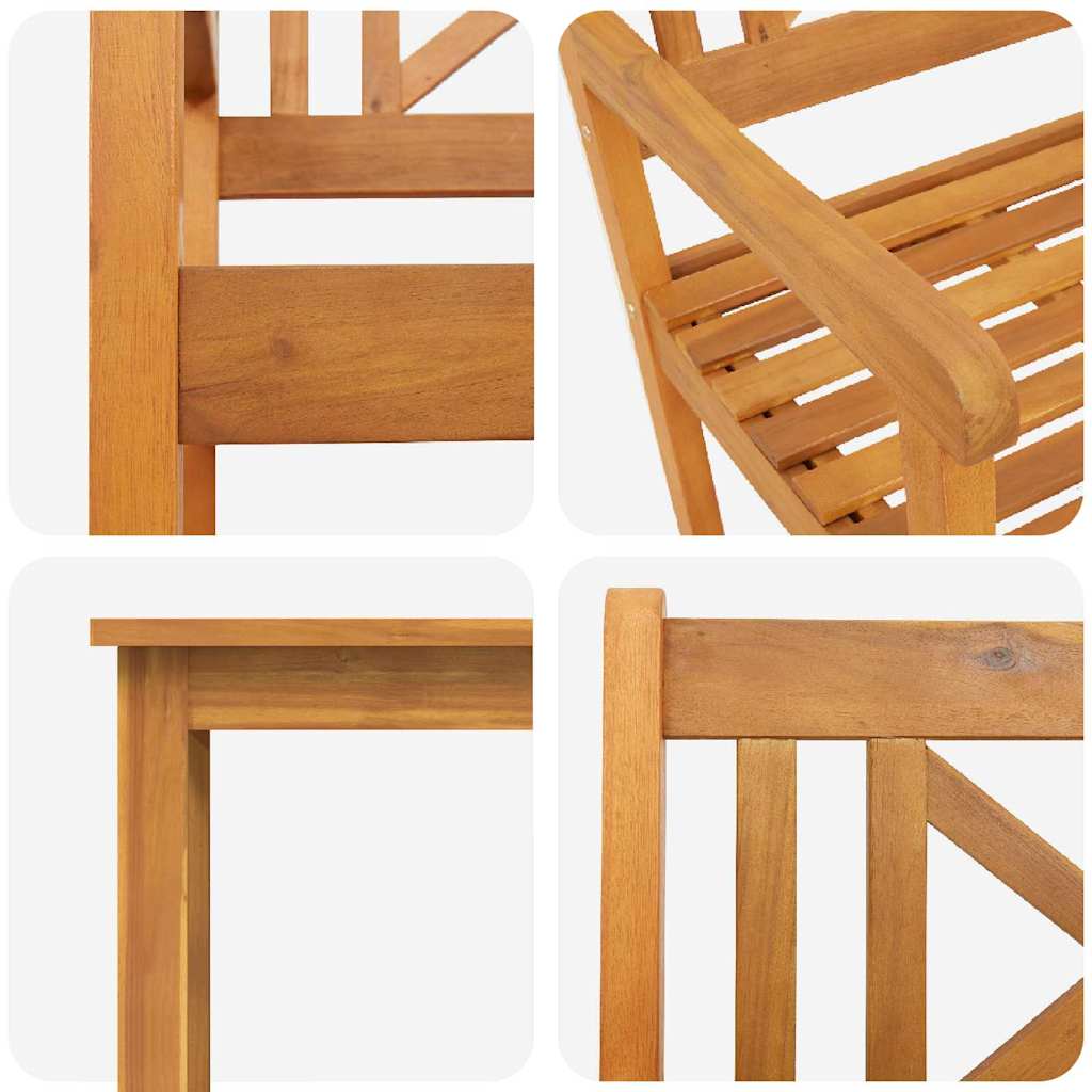 Garden Dining Set 9 pcs Brown Solid Acacia Wood