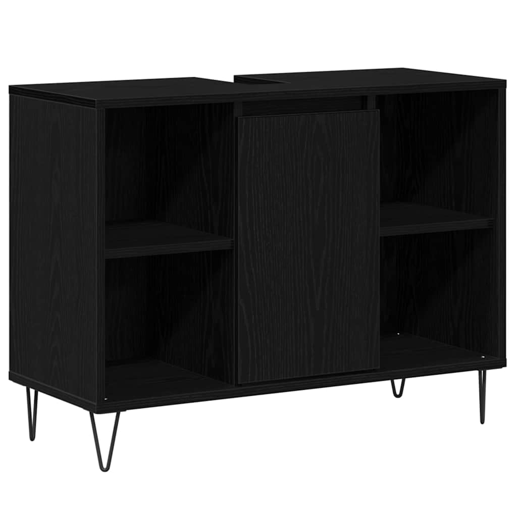 Bathroom Cabinet Black 80 x 33 x 60 cm Engineered Wood