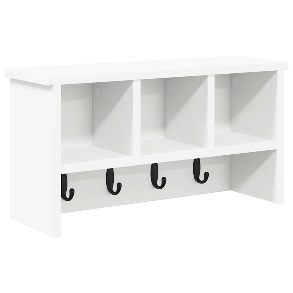 Wall-Mounted Coat Rack White 50 x 16 x 26 cm