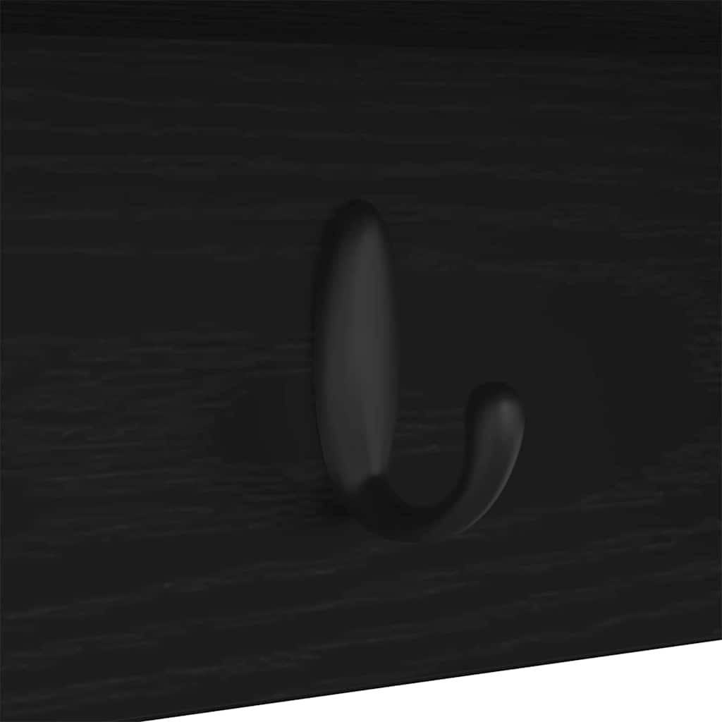 Wall-Mounted Coat Rack Black Oak 50 x 16 x 26 cm