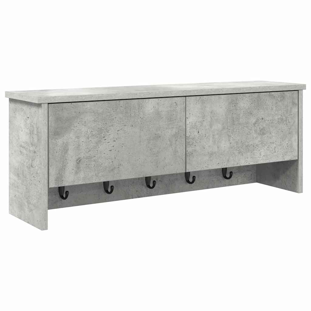 Wall-Mounted Coat Rack Concrete Grey 80 x 20 x 30 cm