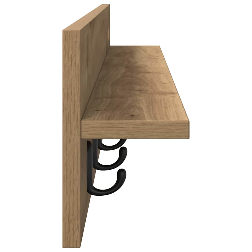 Wall-Mounted Coat Rack Wall-Mounted Artisan Oak Engineered wood