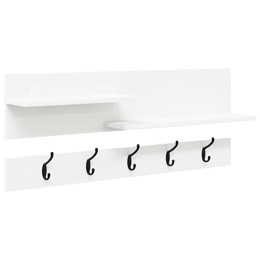 Wall-Mounted Coat Rack White 90 x 15 x 36 cm