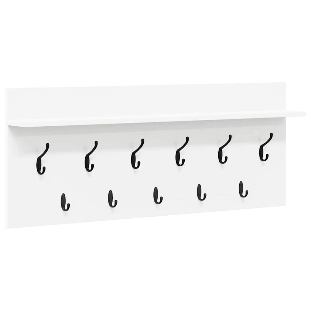 Wall-Mounted Coat Rack White 100 x 40 x 12 cm
