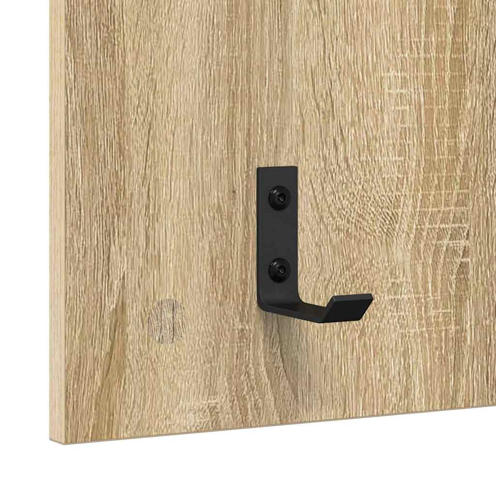 Wall-Mounted Coat Rack Sonoma Oak 40 x 10 x 90 cm