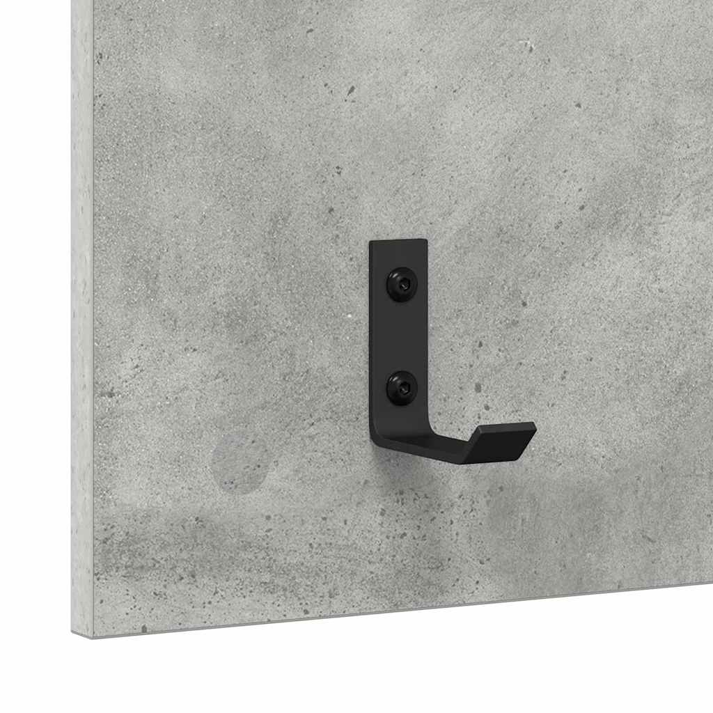 Wall-Mounted Coat Rack Concrete Grey 40 x 10 x 90 cm