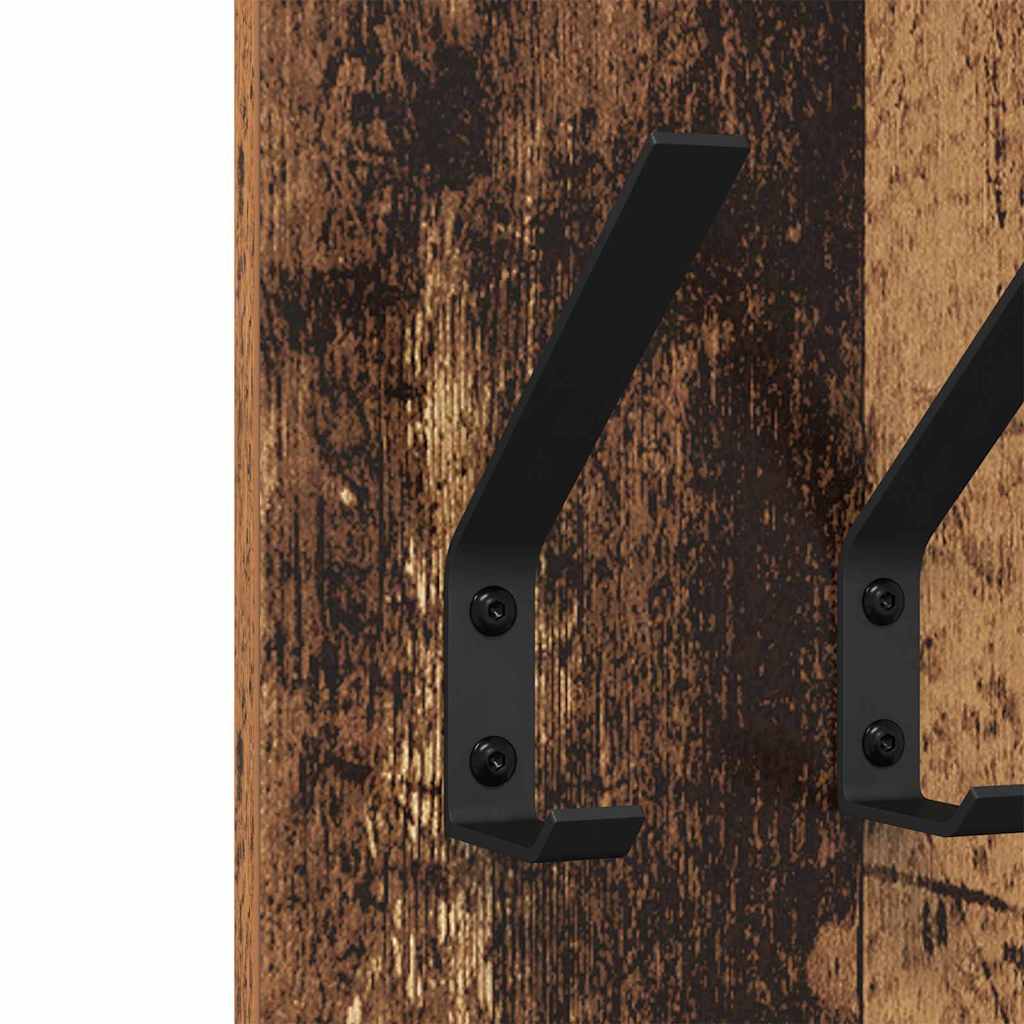 Wall-Mounted Coat Rack Old Wood 20 x 1.5 x 100 cm