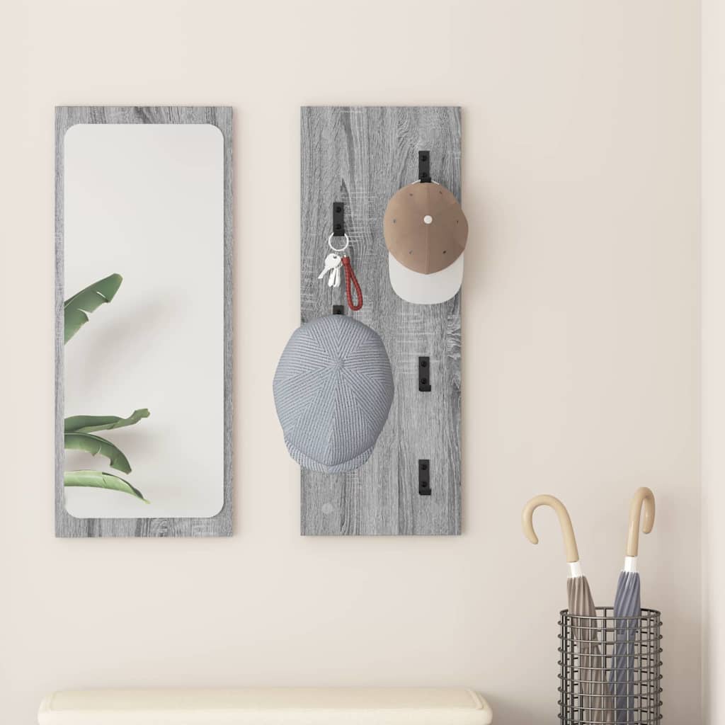 Wall-Mounted Coat Rack Wall-Mounted Grey Sonoma Engineered wood
