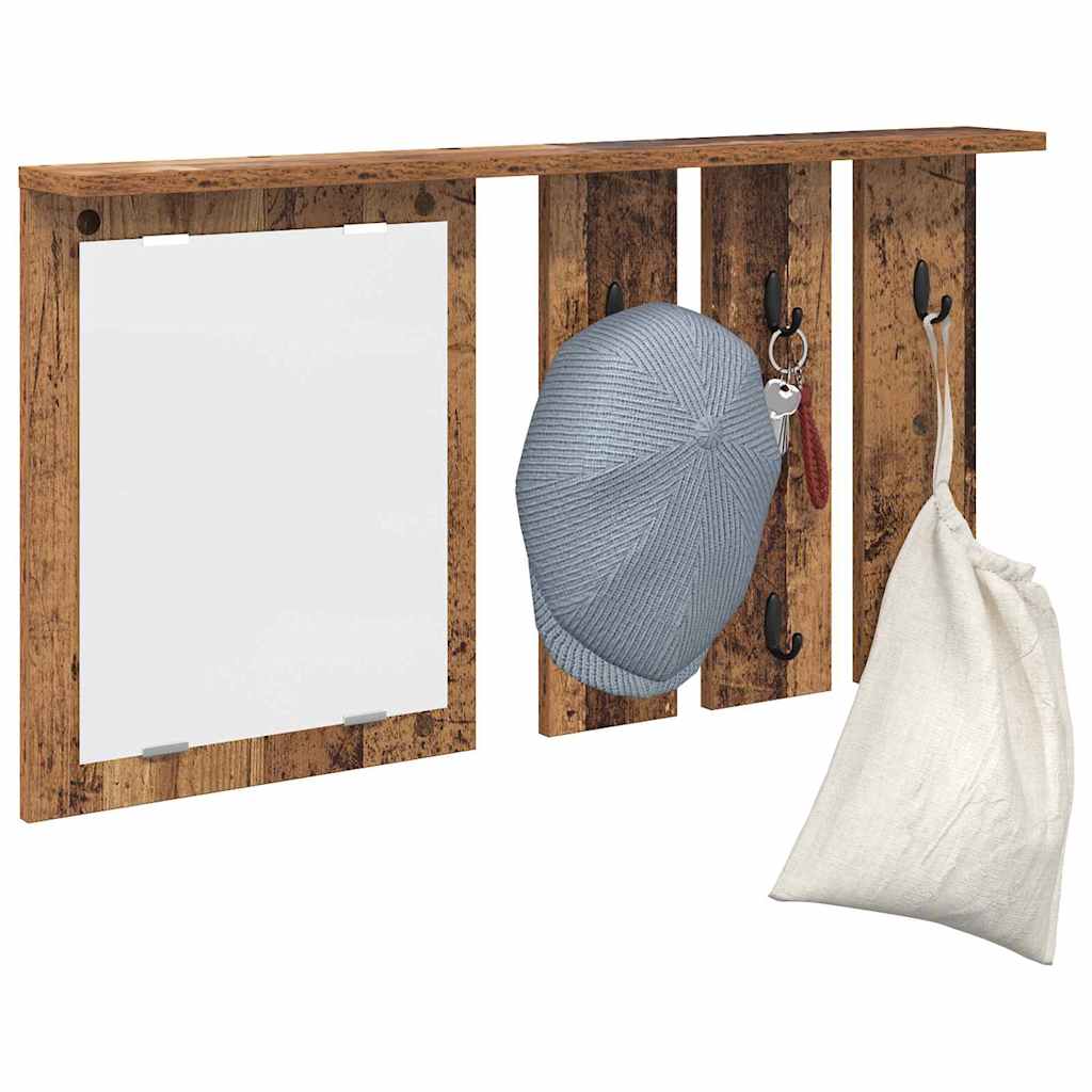 Wall-Mounted Coat Rack Wall-Mounted Old wood 85 x 10 x 45 cm