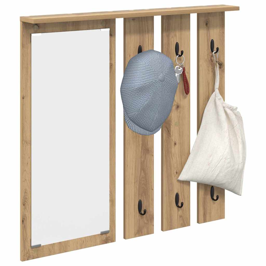 Wall-Mounted Coat Rack Artisan Oak 84 x 10 x 80 cm