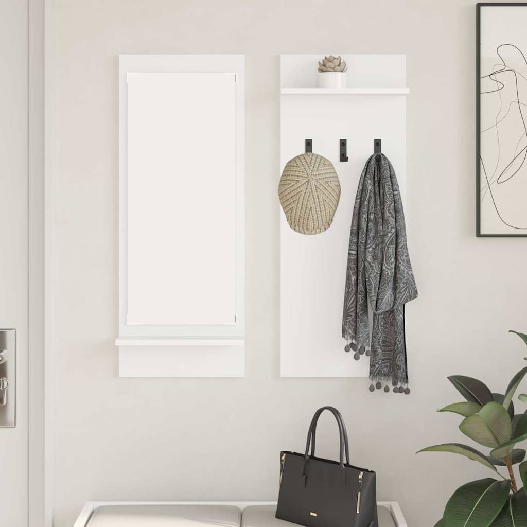 Wall-Mounted Coat Rack White 70 x 10 x 90 cm