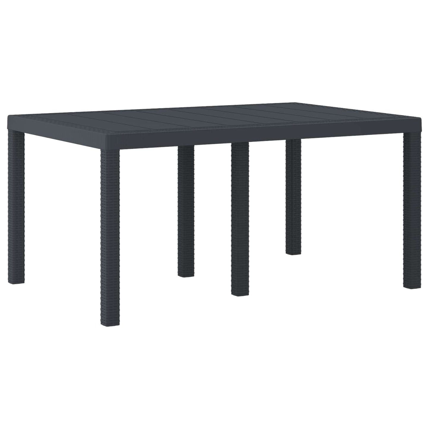 Weather-Resistant Garden Table Anthracite 150 x 100 x 73 cm