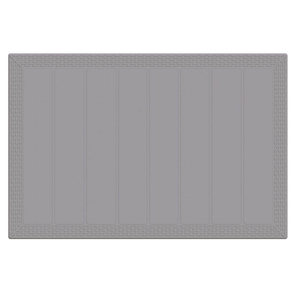 Garden Table Light Grey 150 x 100 x 73 cm Poly Rattan