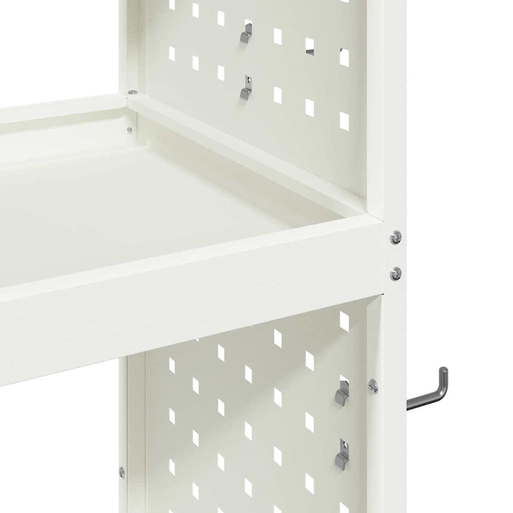 Tool Trolley White 65 x 35 x 111 cm Cold-rolled Steel