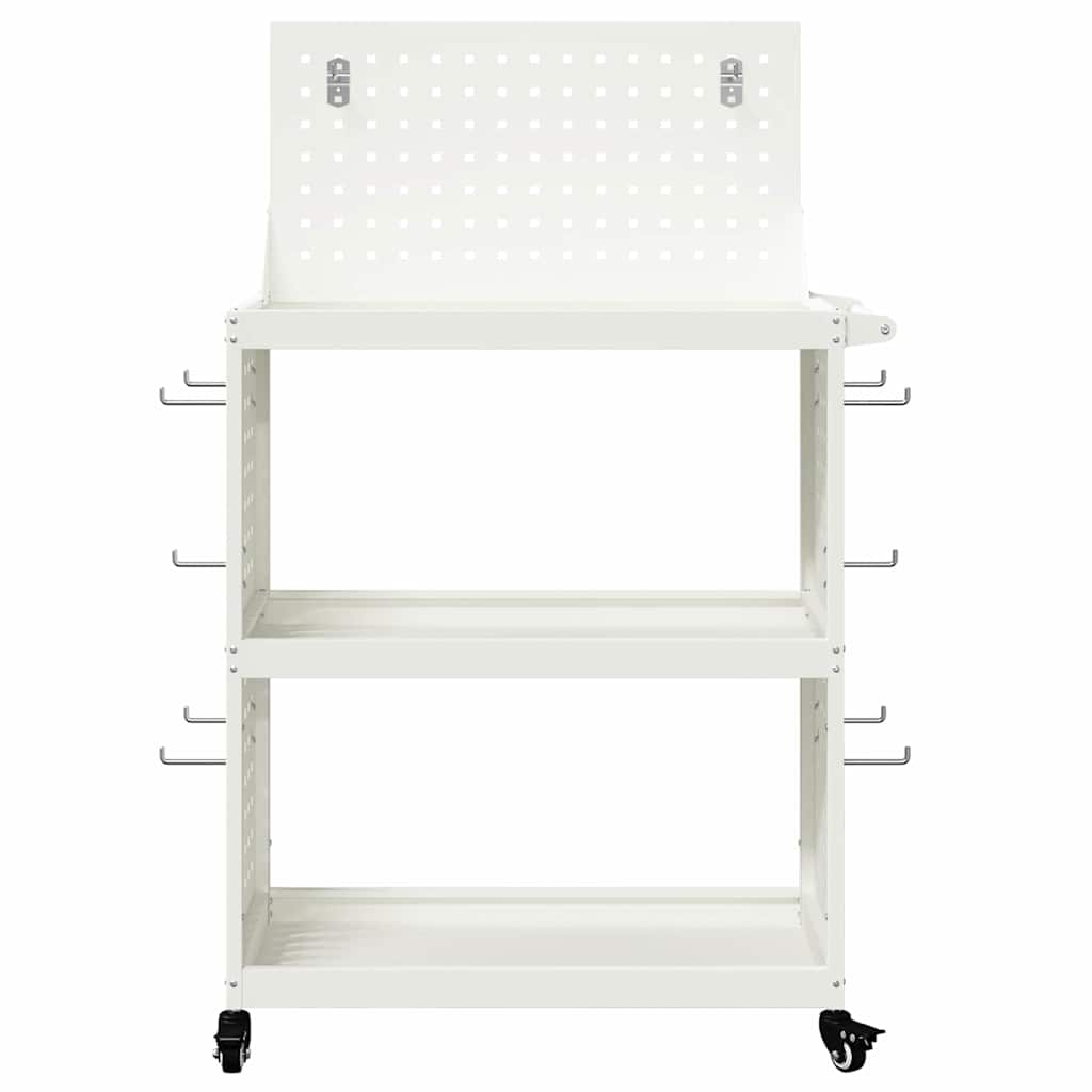 Tool Trolley White 65 x 35 x 111 cm Cold-rolled Steel