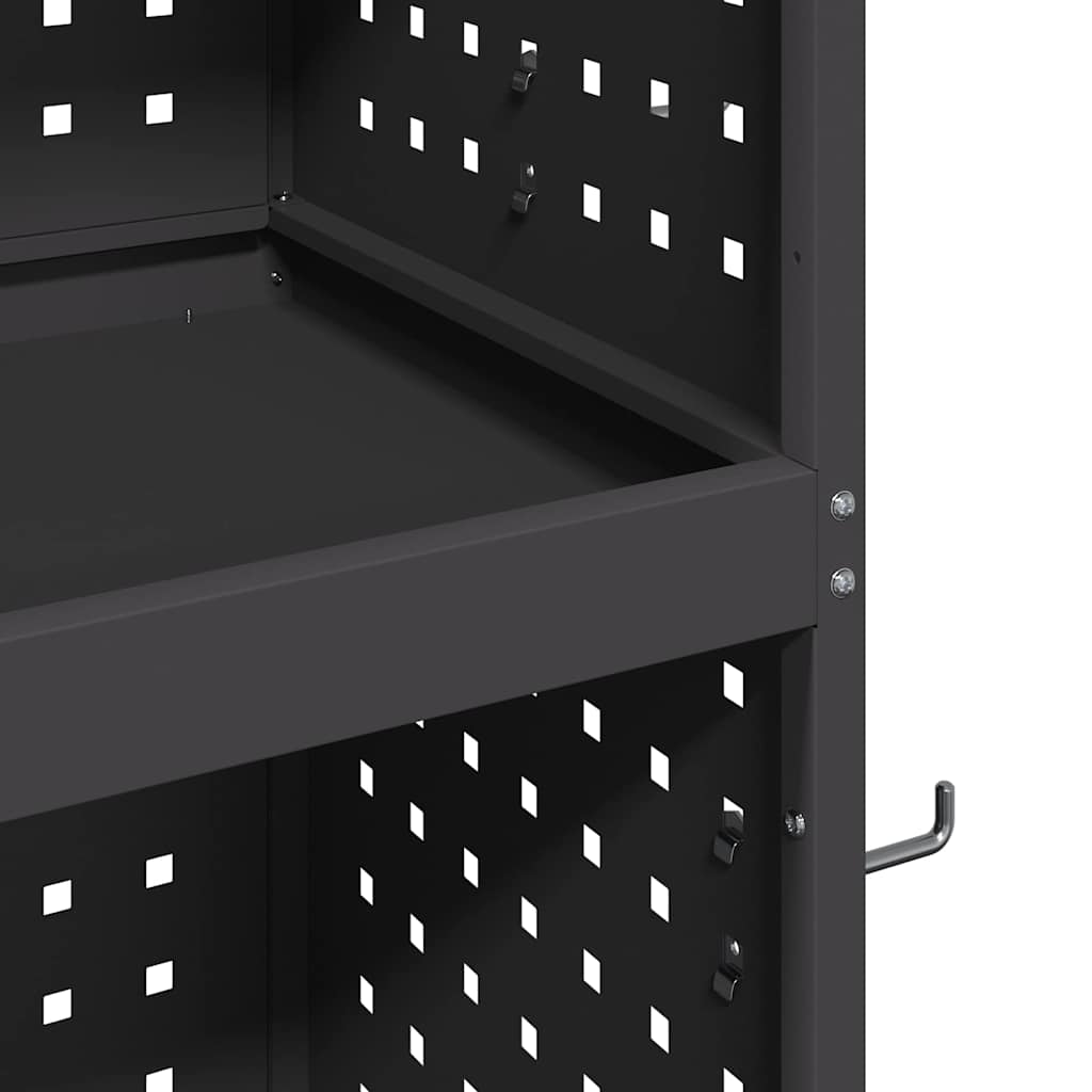 Tool Trolley Black 65 x 35 x 111 cm Cold-rolled Steel