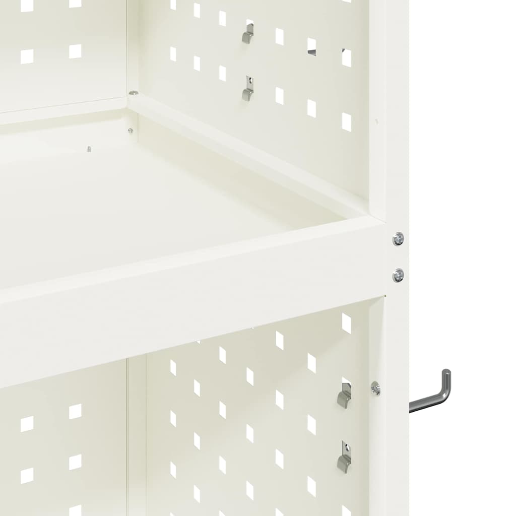 Tool Trolley White 65 x 35 x 111 cm Cold-rolled Steel