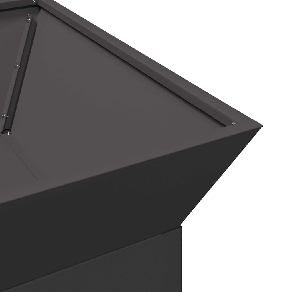 Fire Pit Black 50 x 50 x 40 cm Steel
