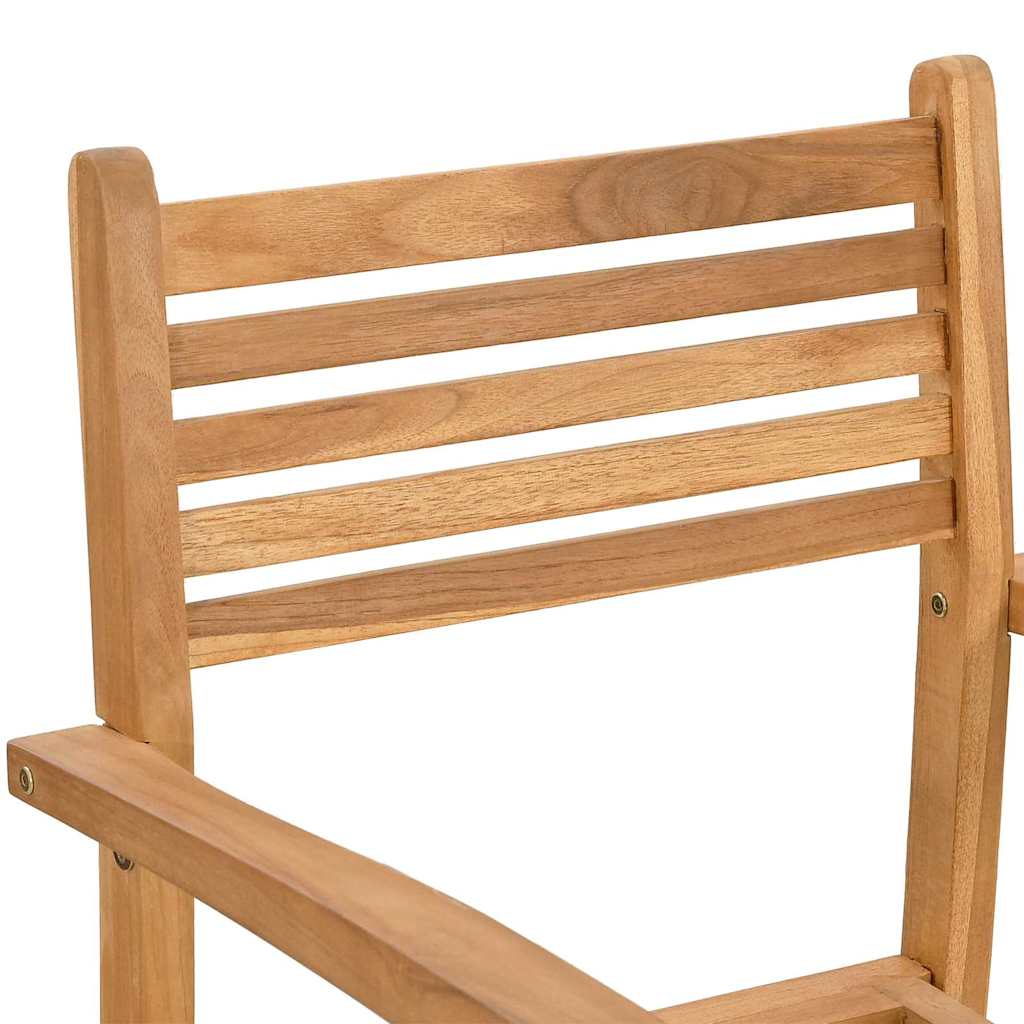 Chair 6 pcs Brown Solid Teak Wood