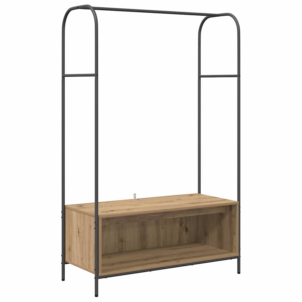 Clothes Rack Brown Oak 100 x 44 x 160 cm Engineered Wood