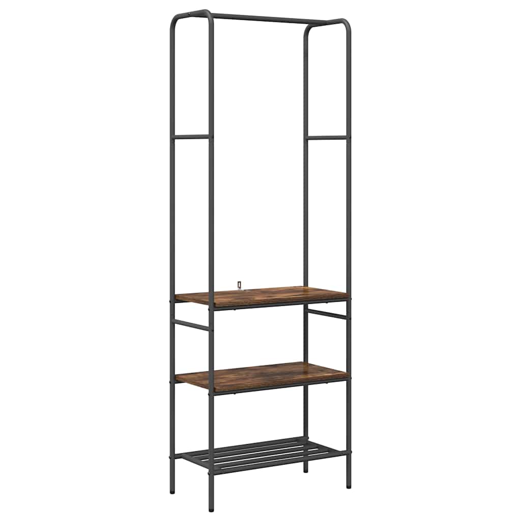 Clothes Rack Smoked Oak 60 x 30 x 171 cm Engineered Wood