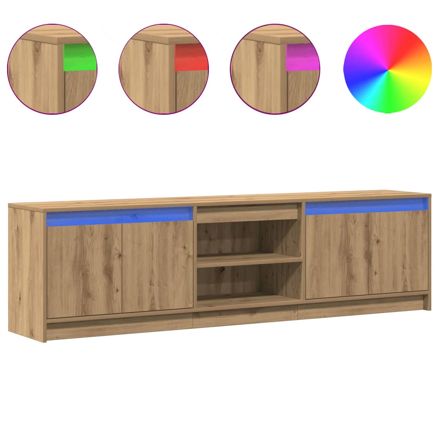 TV Units 180 x 34 x 50 cm Brown Engineered wood