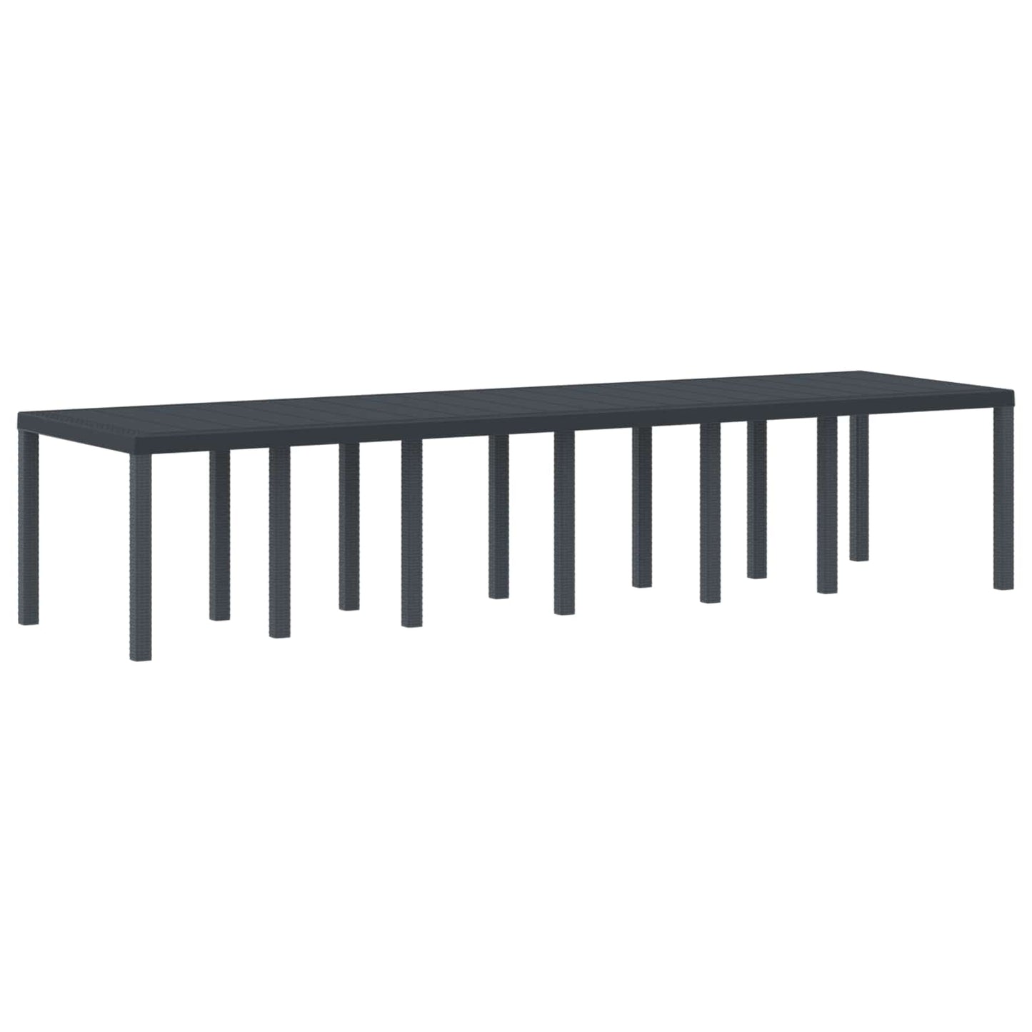 Garden Table Anthracite 350 x 100 x 74 cm Poly Rattan