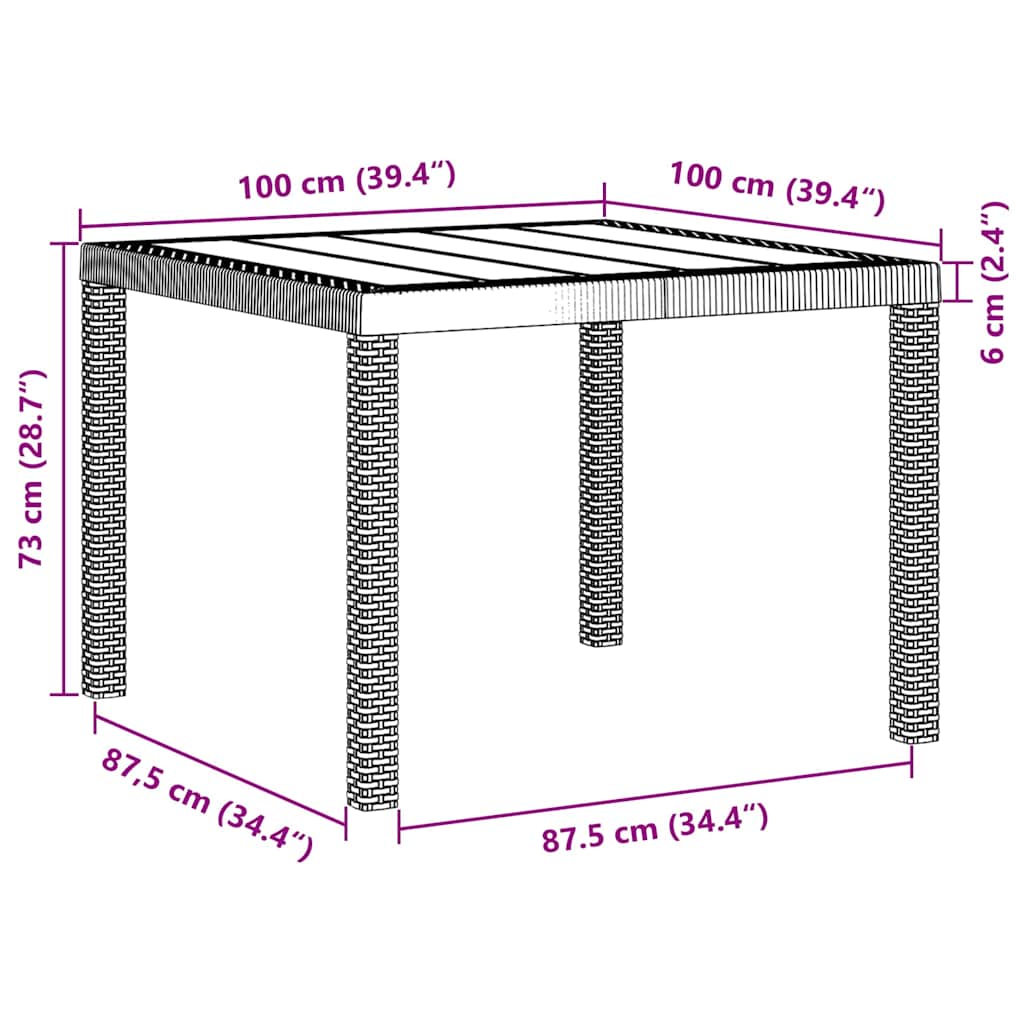 Garden Dining Set 3 pcs White Polypropylene