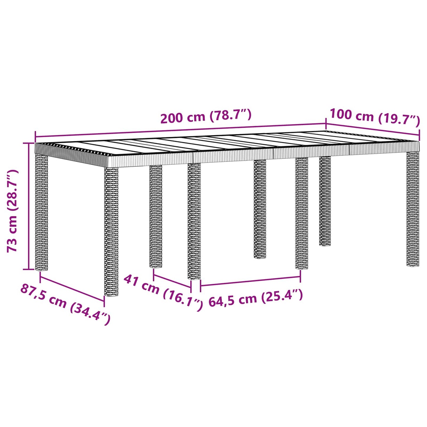 Garden Dining Set 7 pcs Anthracite Polypropylene