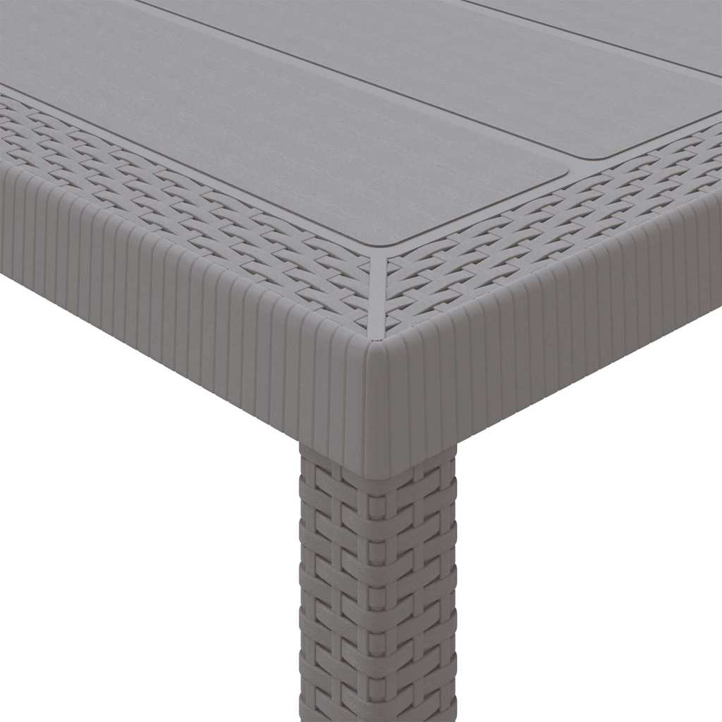 Garden Dining Set 7 pcs Light Grey Polypropylene