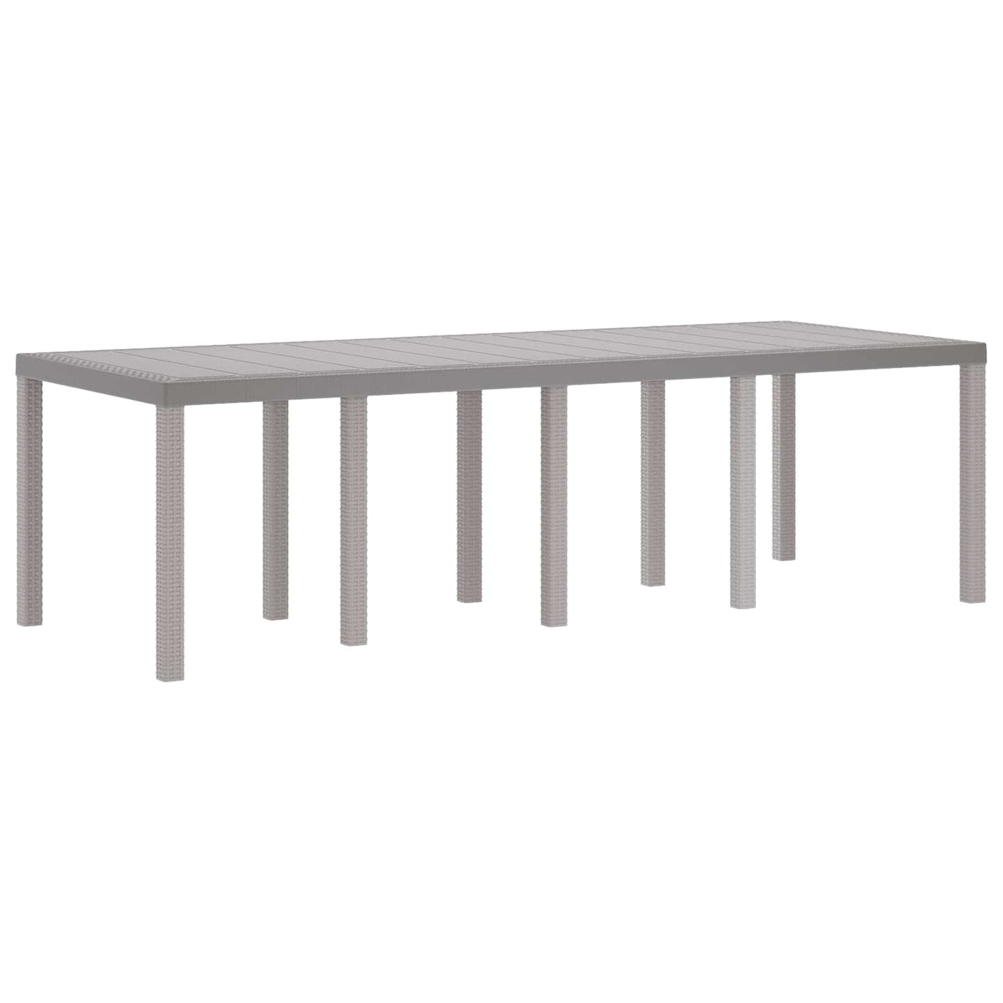 Garden Dining Set 9 pcs White Polypropylene