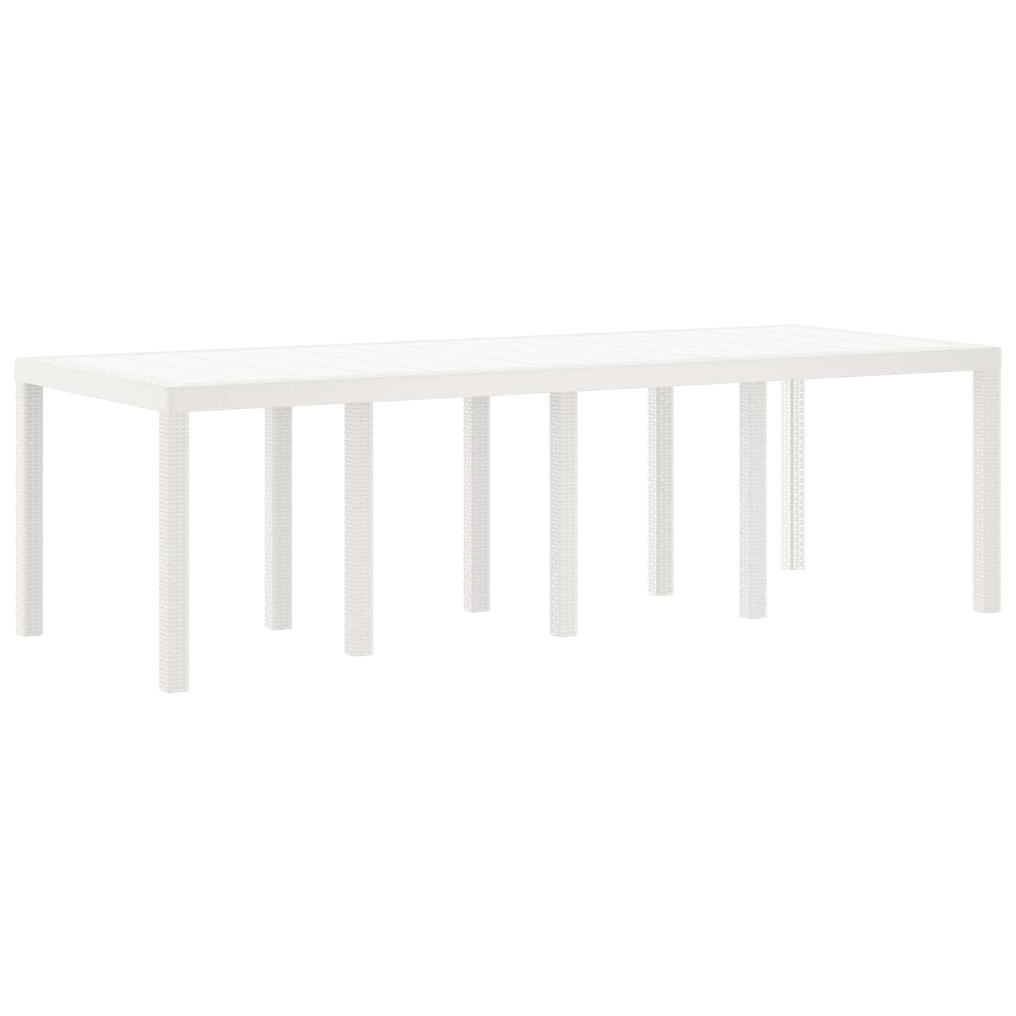 Garden Dining Set 9 pcs White Polypropylene