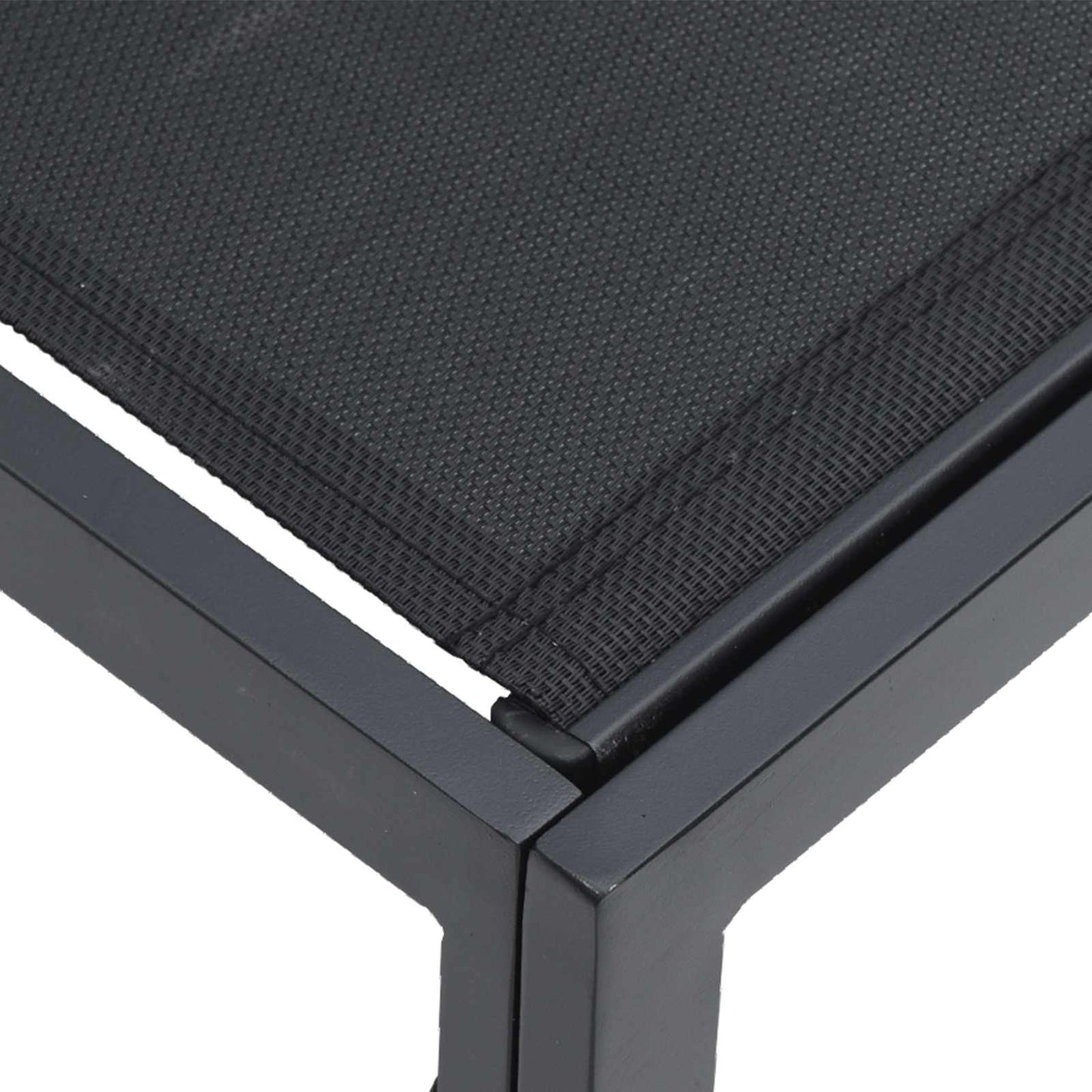 Garden Sofa Set 6 pcs Black Aluminium