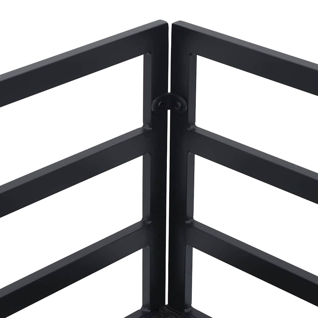 Garden Sofa Set 12 pcs Black Aluminium